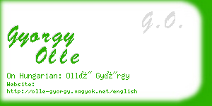 gyorgy olle business card